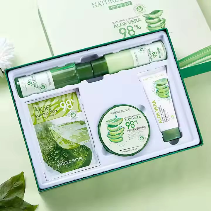 Kit de cuidado facial natural de gel de extracto de aloe vera